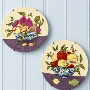 20th Century Van Nuys Import Collection Wall Plates Pair